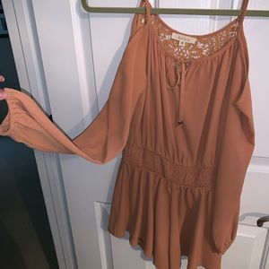 burnt orange romper